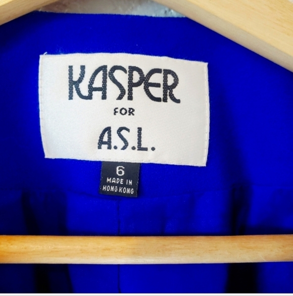 Kasper A.S.L Royal Blue 2 Piece Sheath Dress & Matching Blazer Suit Jacket Set - Picture 6 of 8